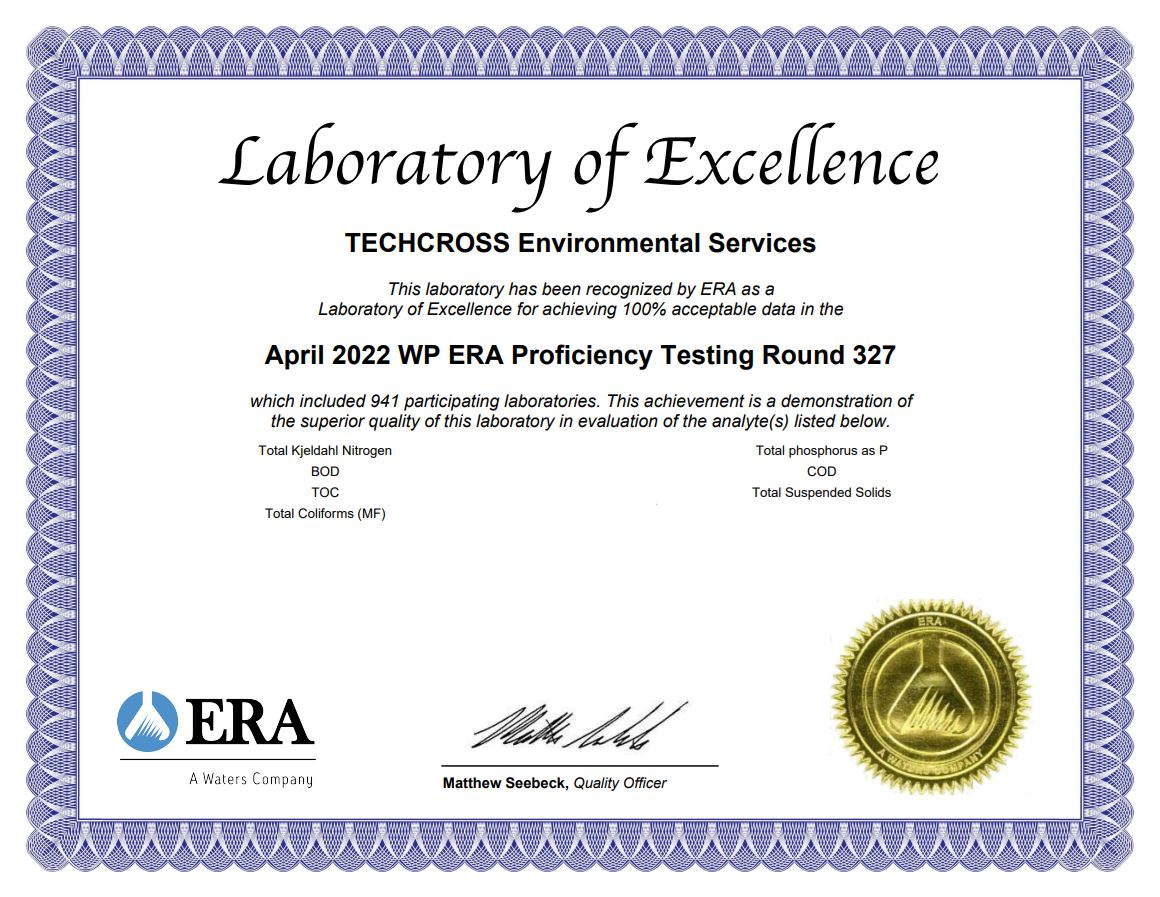 테크로스 환경서비스, 미국 환경자원협회(ERA) 4년 연속 &lsquo;수질 분야 최우수기관&rsquo; ..